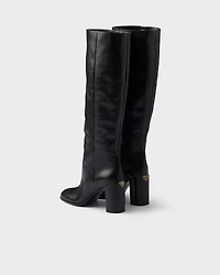 Heeled leather boots