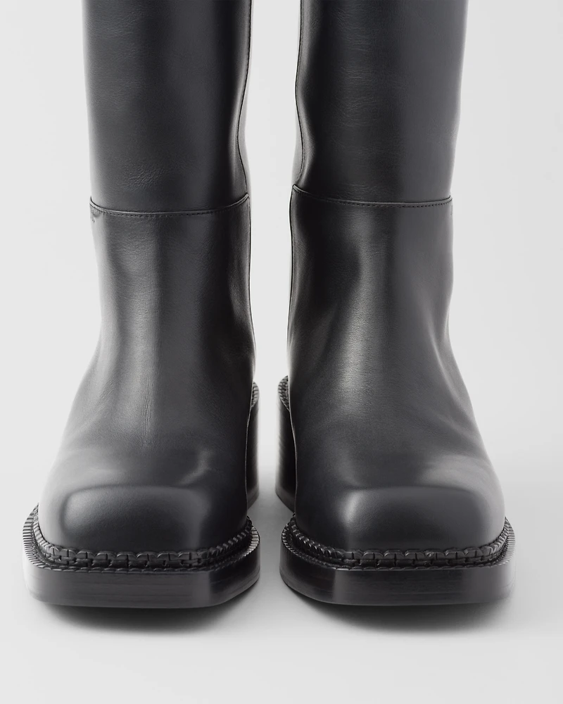 Leather boots