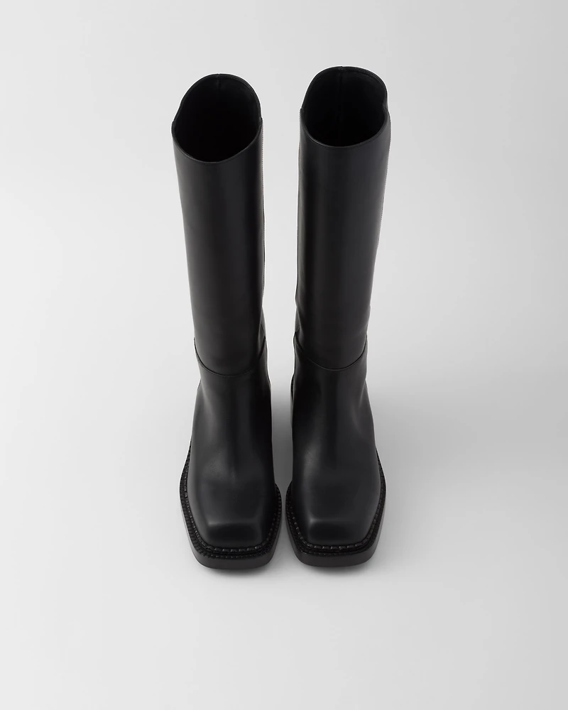 Leather boots