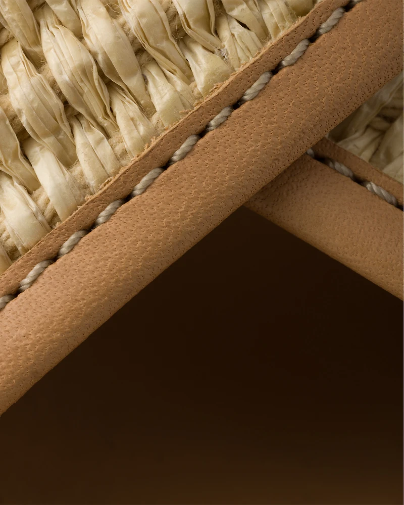 Crochet and leather sandals