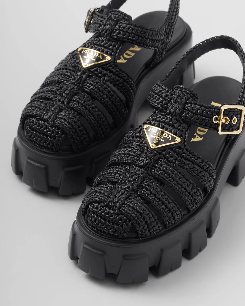 Monolith crochet cage sandals