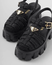 Monolith crochet cage sandals
