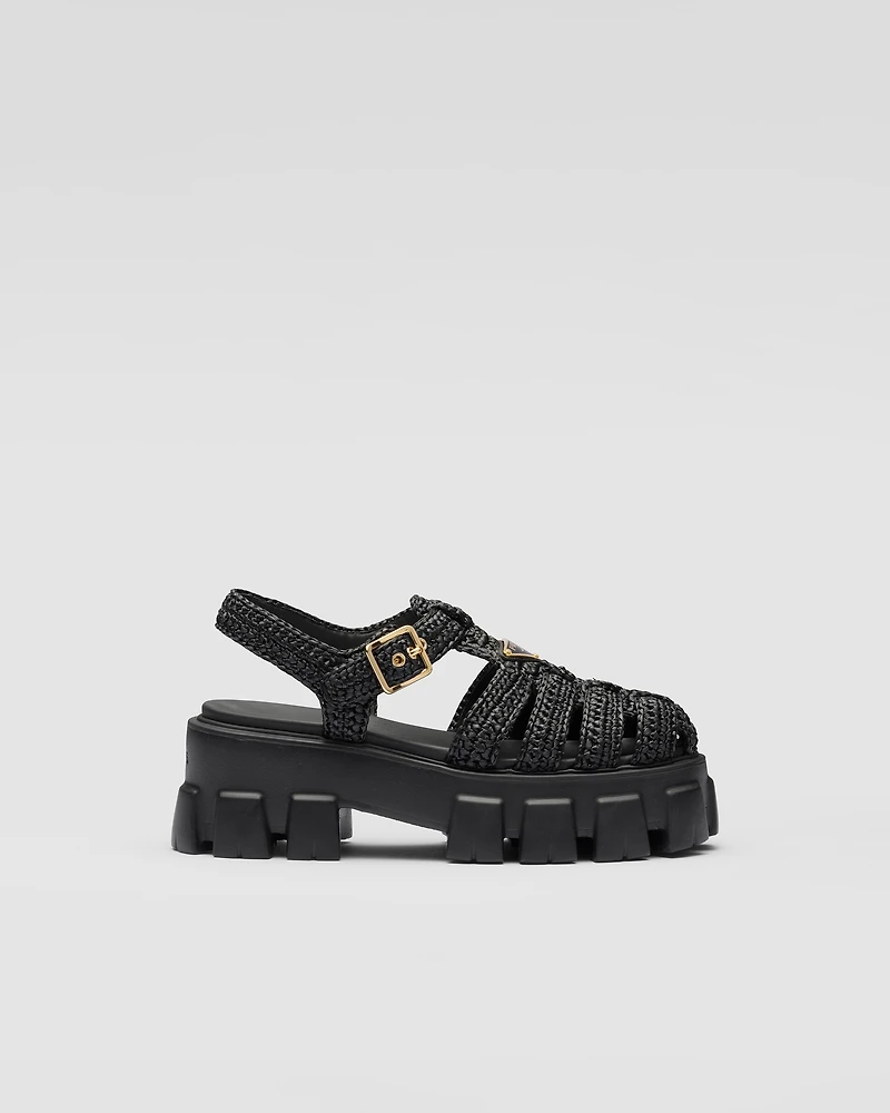 Monolith crochet cage sandals