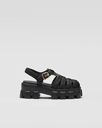 Monolith crochet cage sandals