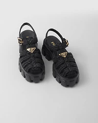 Monolith crochet cage sandals
