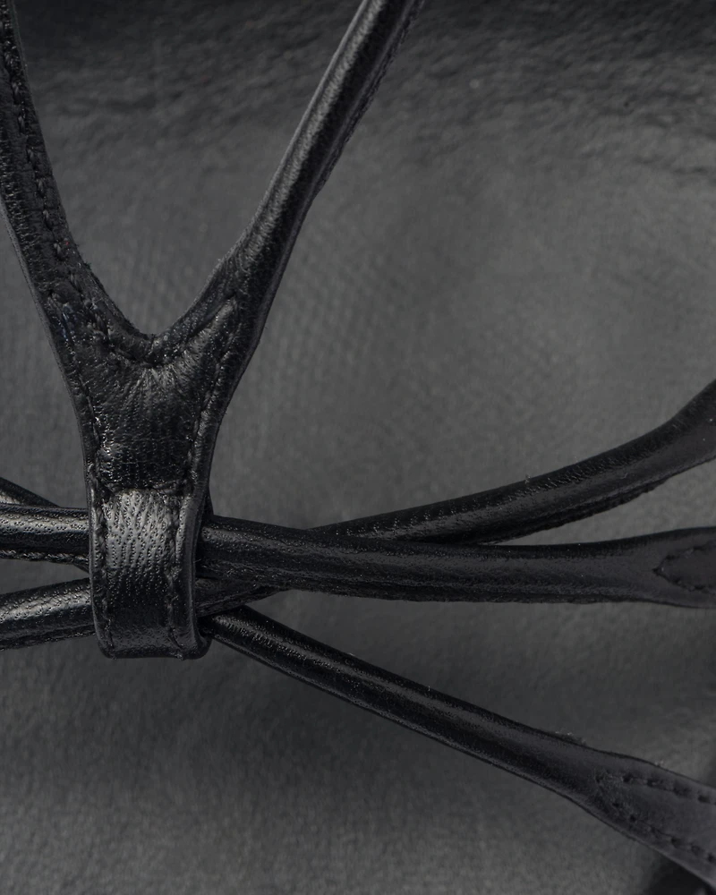 Heeled leather sandals