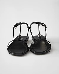 Flat leather sandals