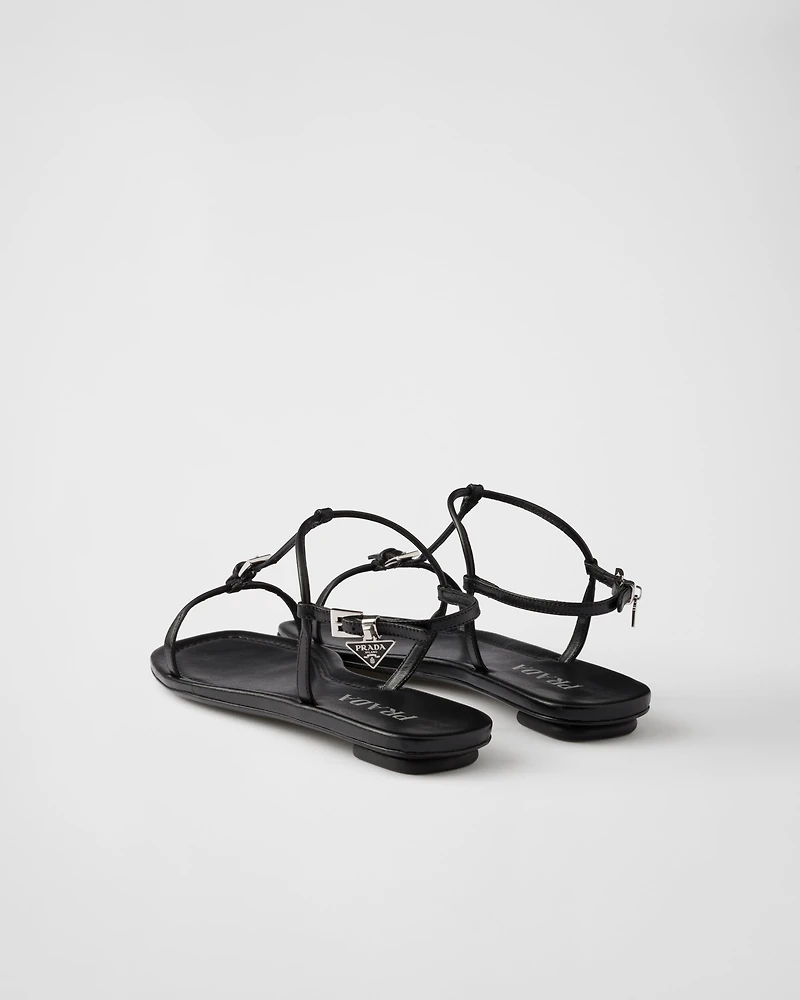 Flat leather sandals
