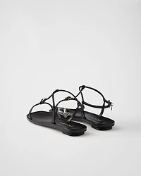 Flat leather sandals