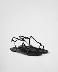 Flat leather sandals