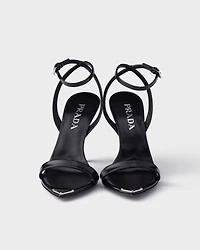 Brushed leather sandals