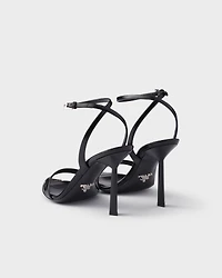 Brushed leather sandals