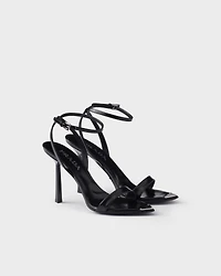 Brushed leather sandals