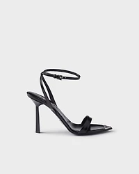 Brushed leather sandals
