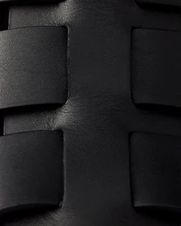 Leather sandals with ankle straps