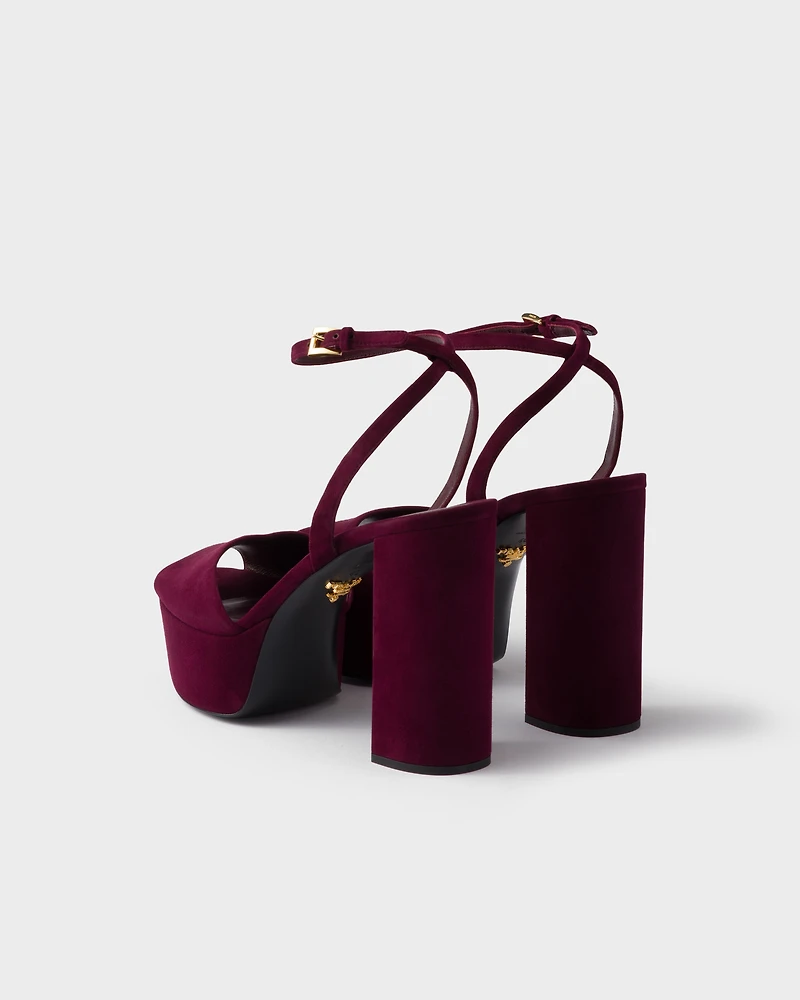 Suede platform sandals
