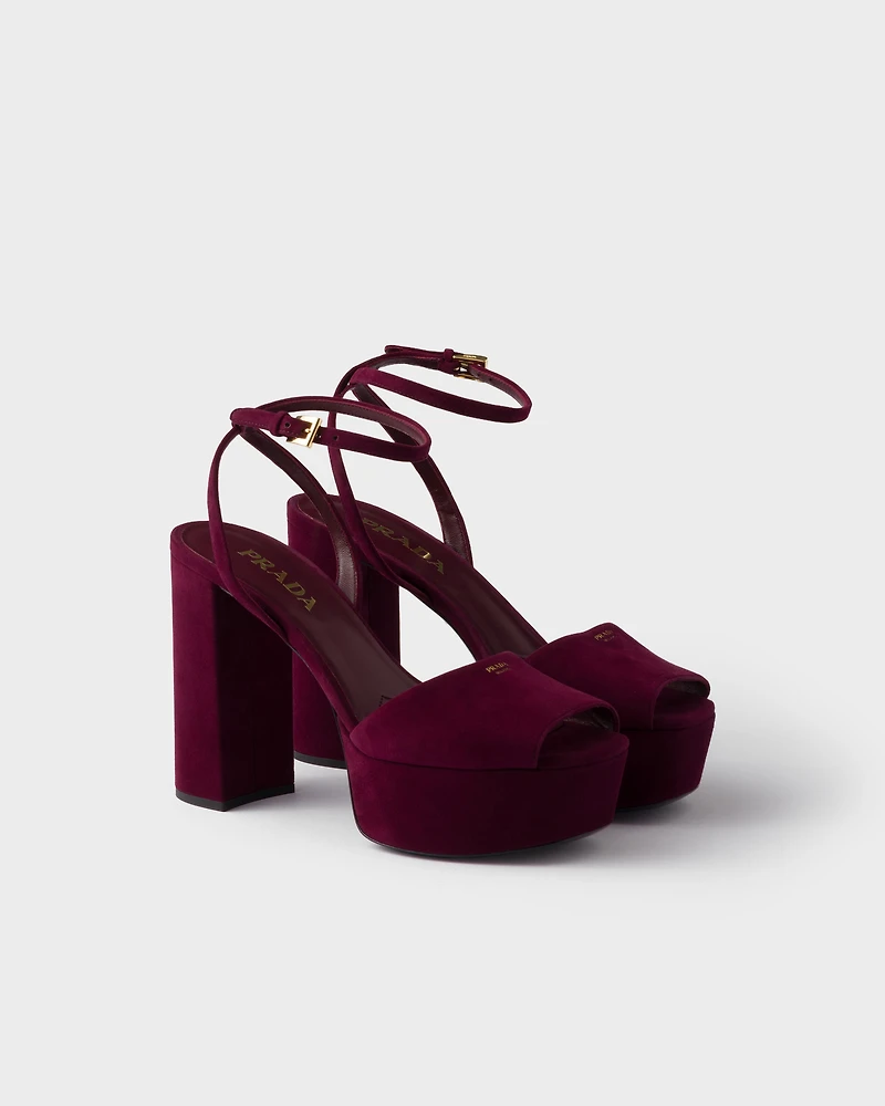 Suede platform sandals