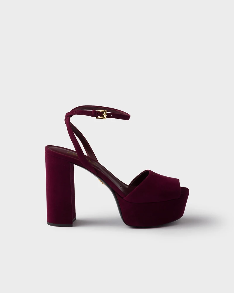 Suede platform sandals