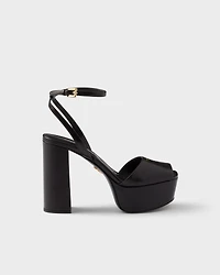 Nappa leather platform sandals