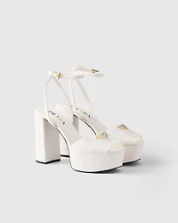 Nappa leather platform sandals