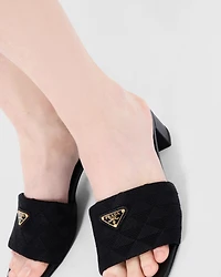 Embroidered fabric sandals