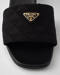 Embroidered fabric sandals
