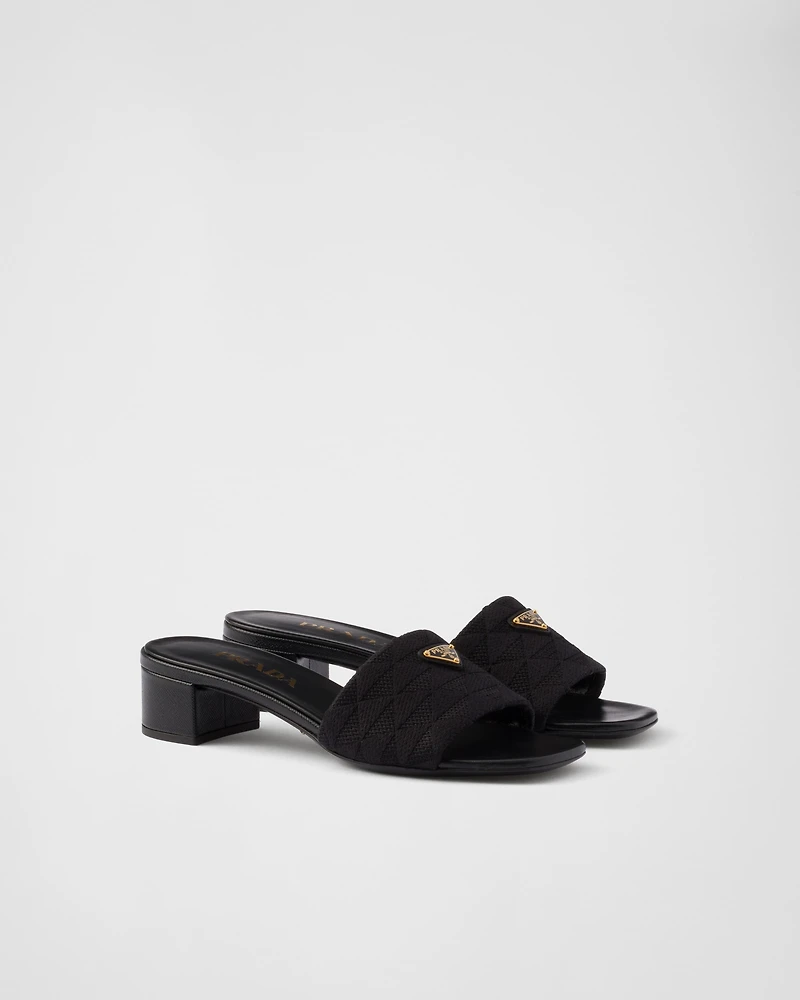 Embroidered fabric sandals