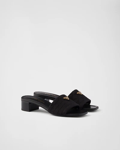 Embroidered fabric sandals