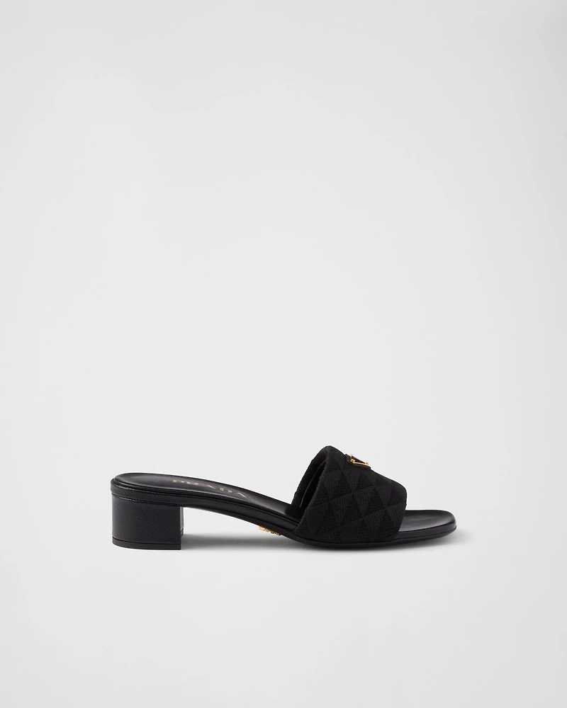 Embroidered fabric sandals