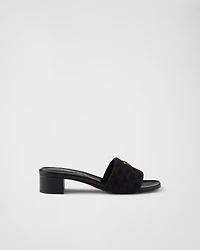 Embroidered fabric sandals