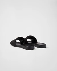 Embroidered fabric slides