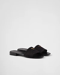Embroidered fabric slides