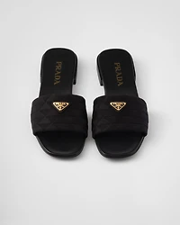 Embroidered fabric slides