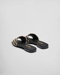 Embroidered fabric slides
