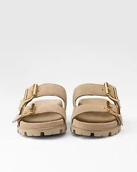 Suede strap slides