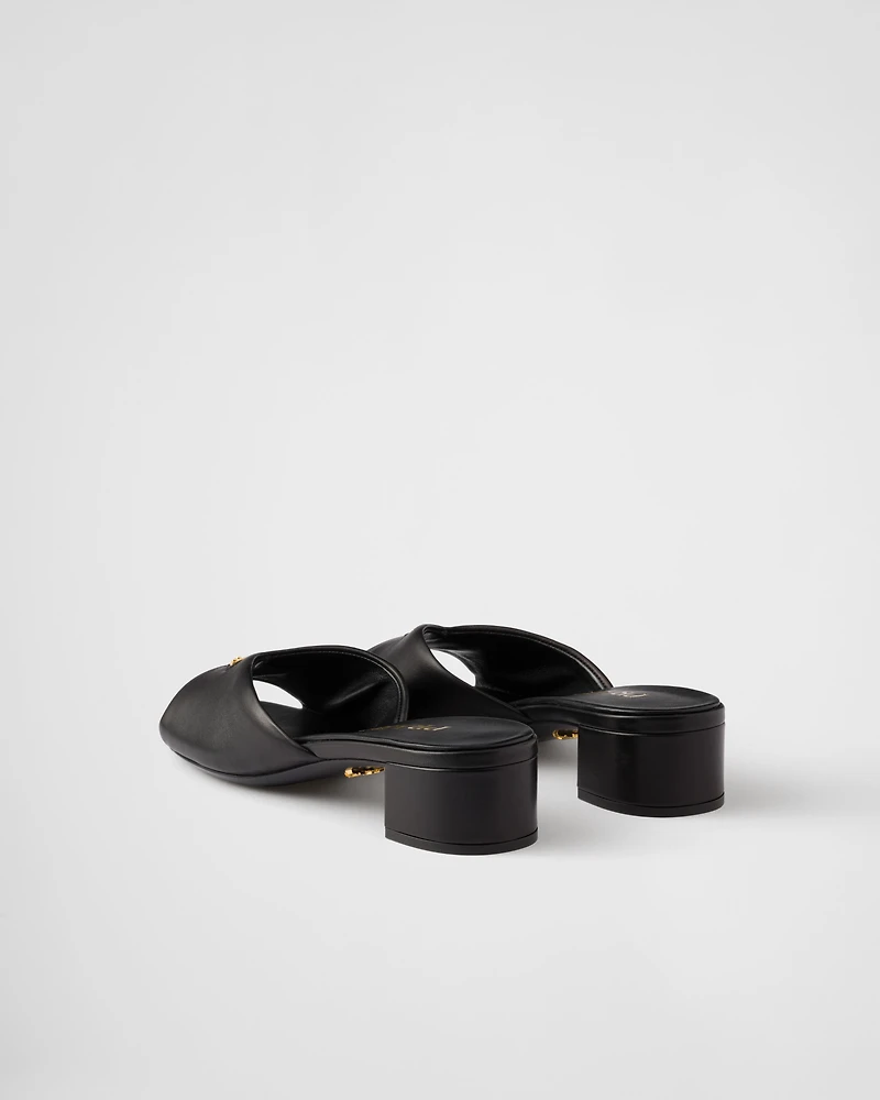 Padded nappa leather sandals