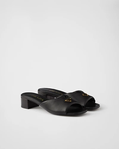 Padded nappa leather sandals
