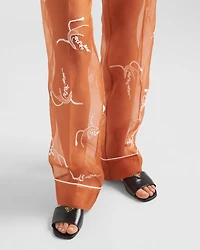 Saffiano patent leather slides