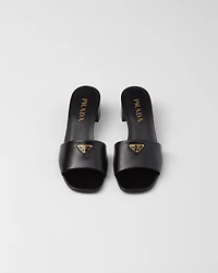 Saffiano patent leather sandals