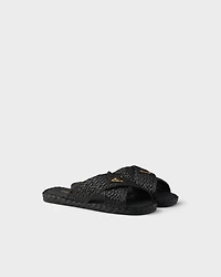 Raffia crisscross slides