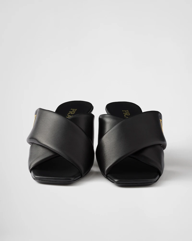 Padded nappa leather sandals
