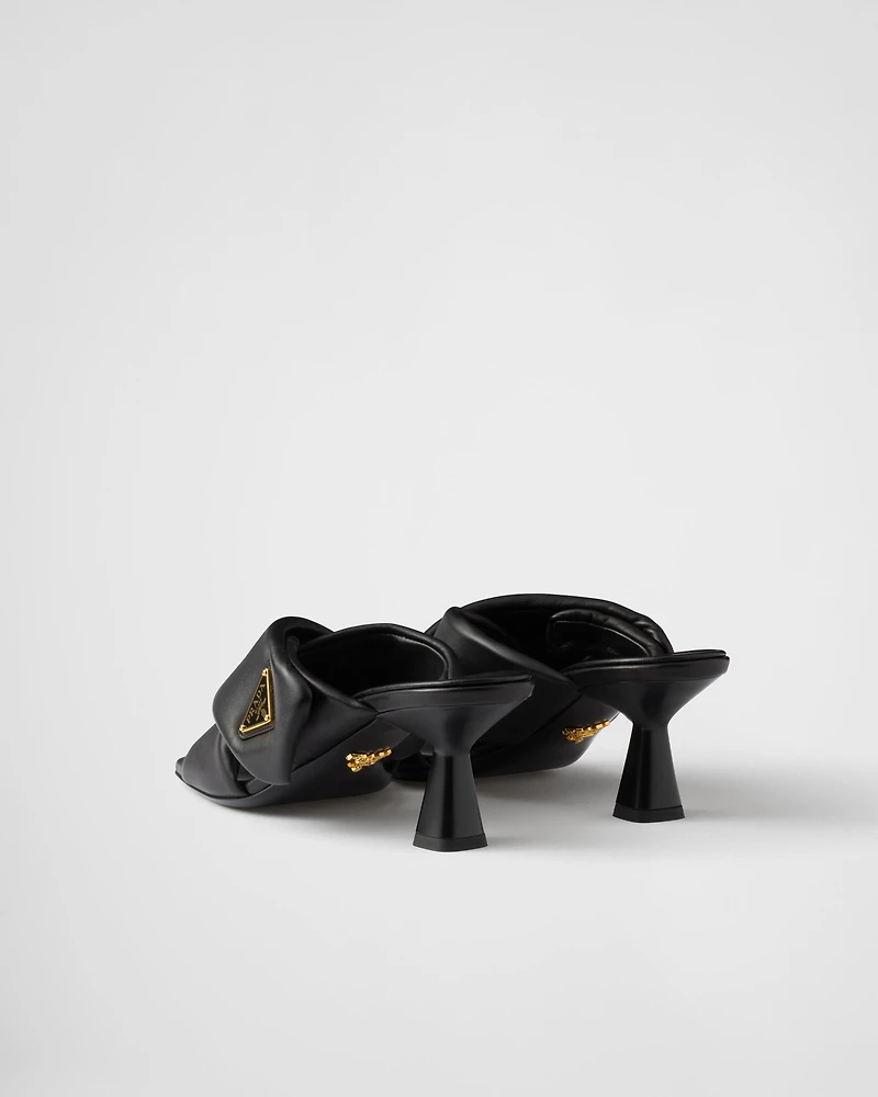 Padded nappa leather sandals