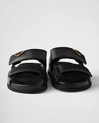 Nappa leather slides
