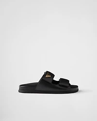 Nappa leather slides