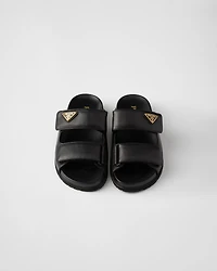 Nappa leather slides