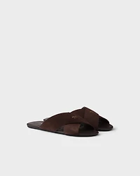 Suede slides