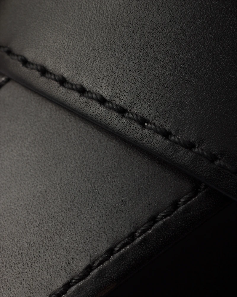 Leather crisscross slides with buckle