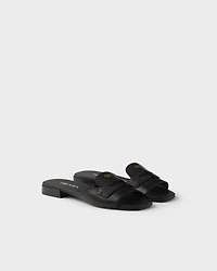 Leather slides