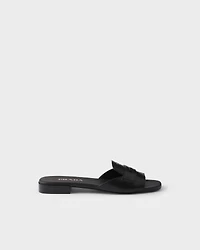 Leather slides