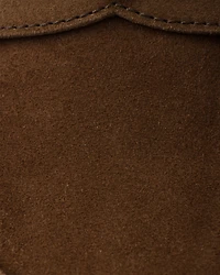 Suede flatform mules